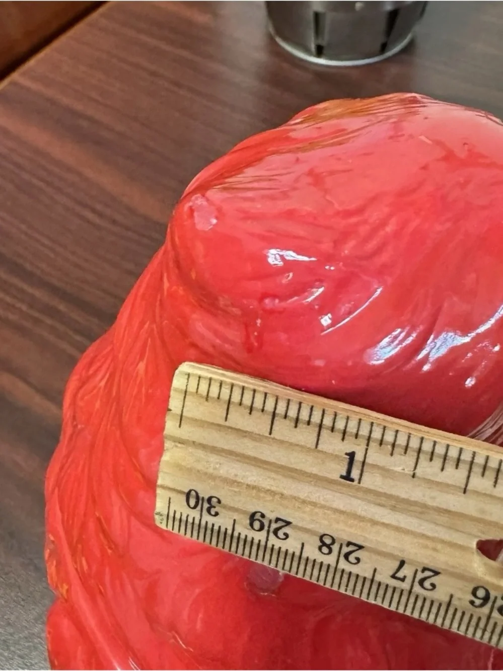 Vintage Hand Painted Mercuries Ceramic Red Cardinal Cookie Jar/Canister